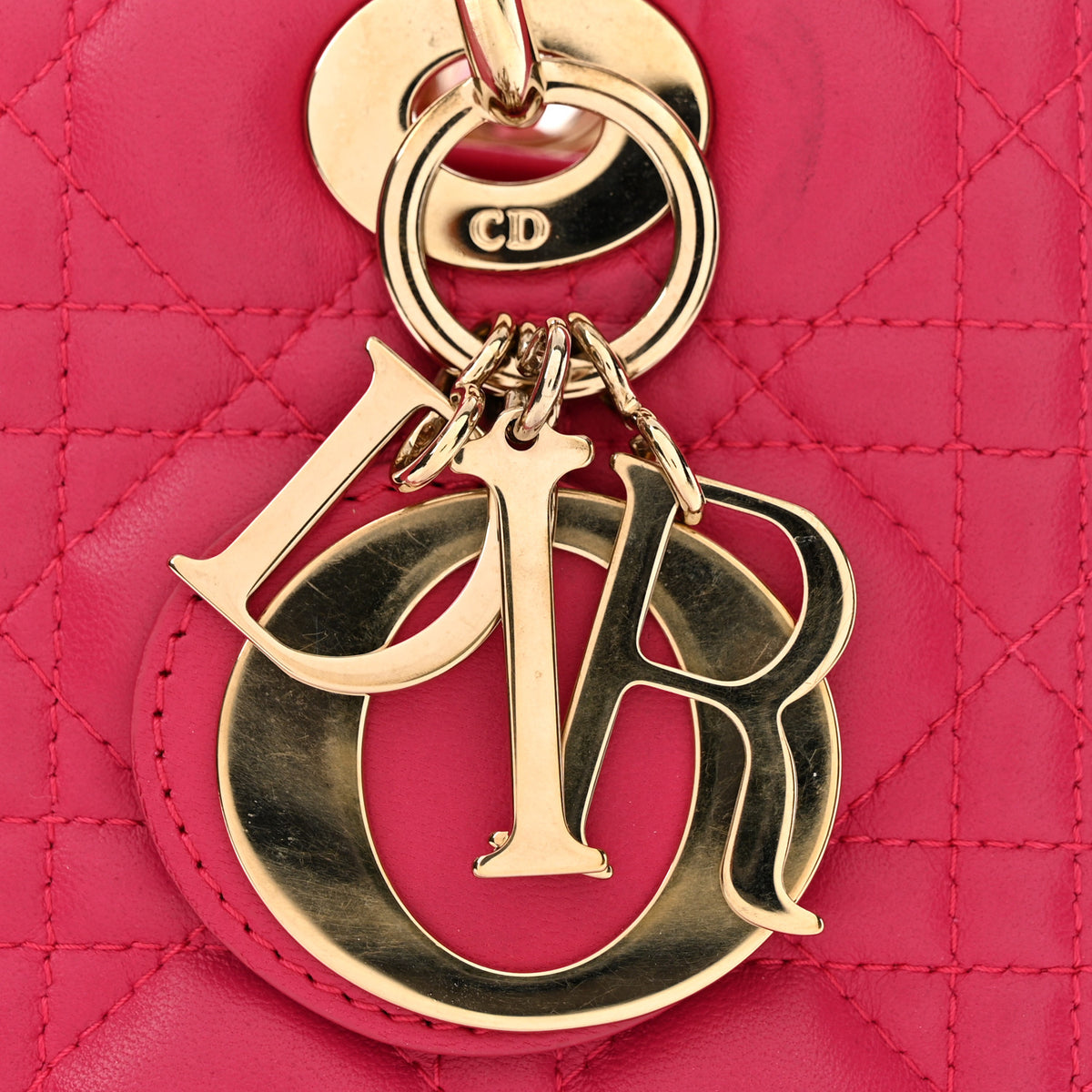Christian Dior Lambskin Cannage Medium Lady Dior Pink 11 of 13