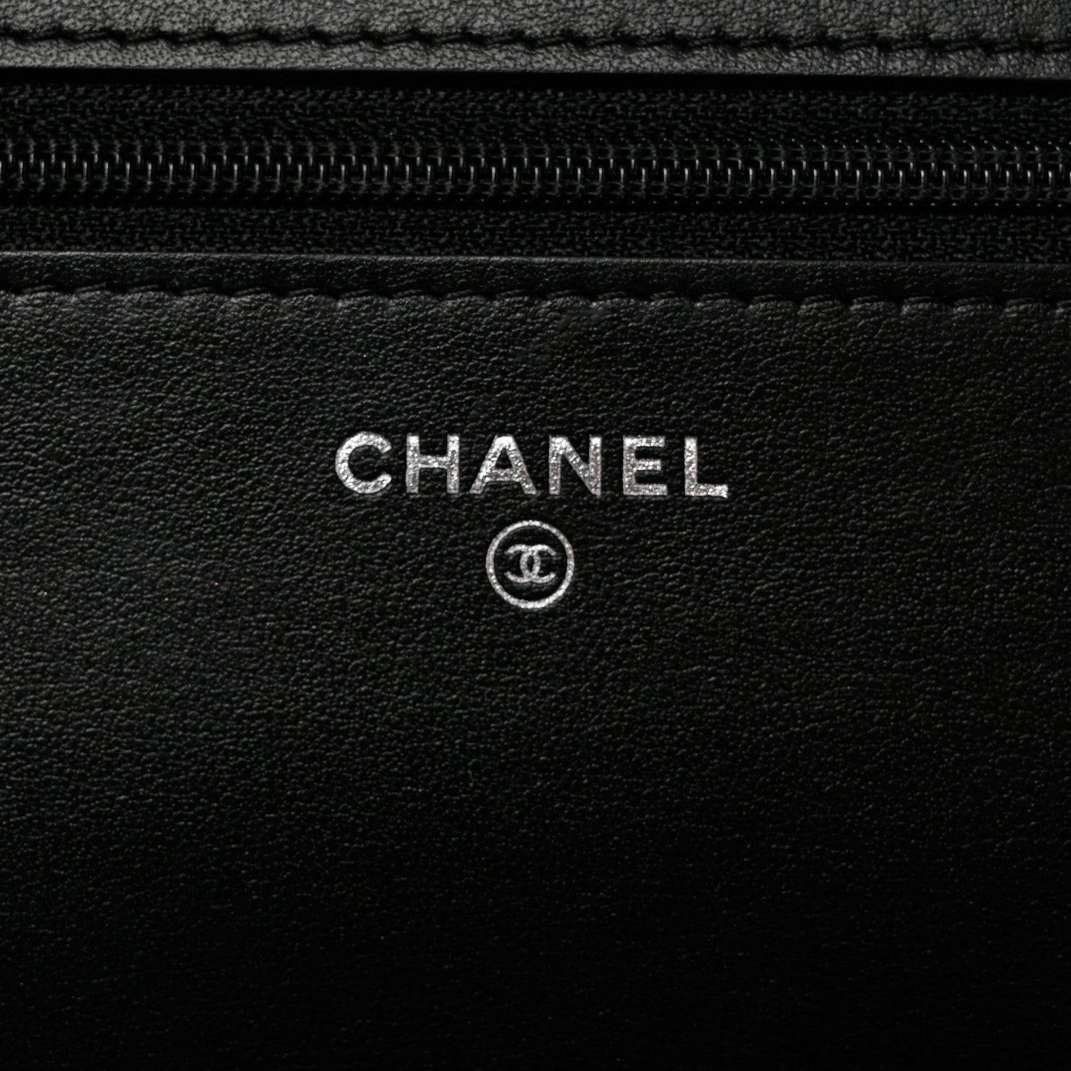 Chanel Caviar Camellia Embossed Wallet On Chain WOC Black 5 of 12