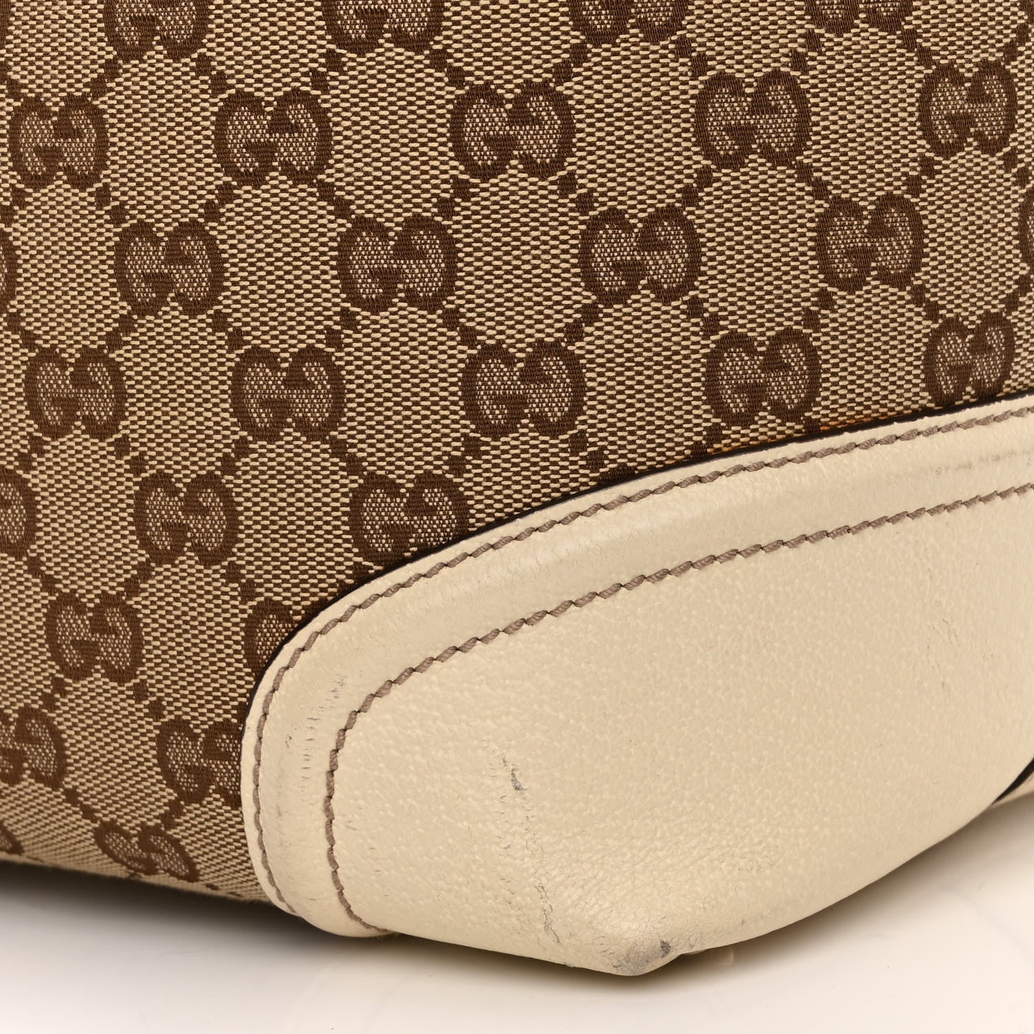 Gucci Monogram Web Large Treasure Boston Tote Beige 14 of 16