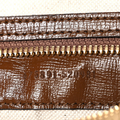 Gucci GG Supreme Monogram Azalea Calfskin Retro Interlocking G Messenger Shoulder Bag Beige Ebony Brown Sugar 7 of 10