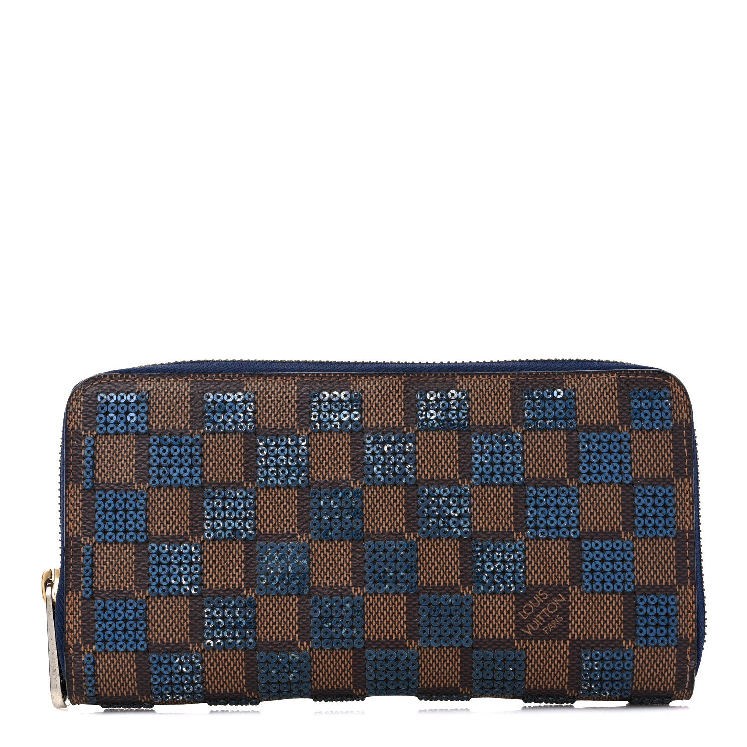 Louis Vuitton Damier Paillettes Zippy Wallet Blue 1 of 13