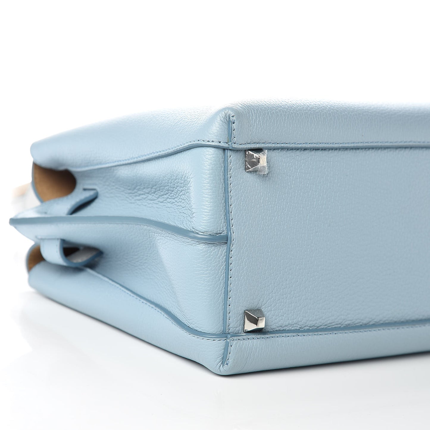 Grained Calfskin Medium Milla Tote Sky Blue