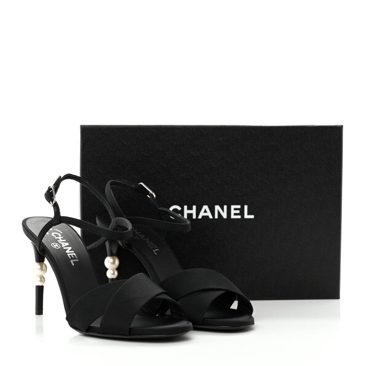 Grosgrain Pearl Sandals 41 Black