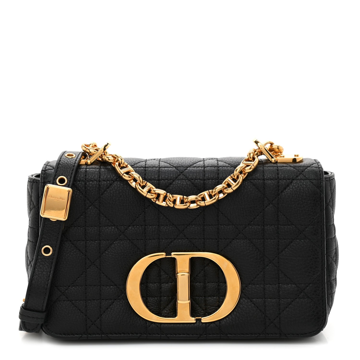 Christian Dior Calfskin Cannage Small Caro Bag Black 1 of 8