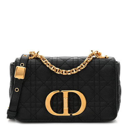 Christian Dior Calfskin Cannage Small Caro Bag Black 1 of 8