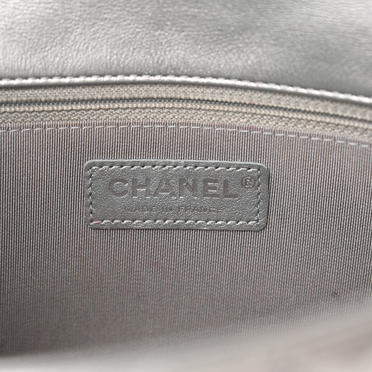 Chanel Metallic Lambskin Medium Chain All Over Flap Silver 6 of 12