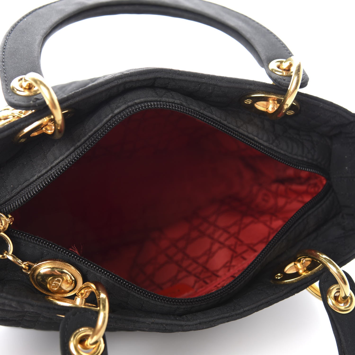 Christian Dior Nylon Cannage Medium Lady Dior Black 5 of 11