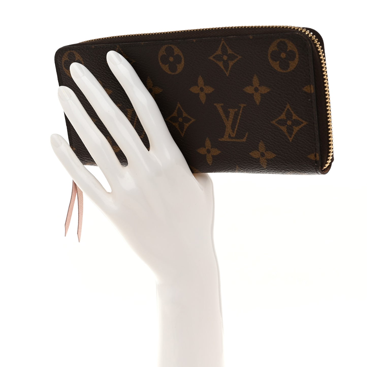 Monogram Clemence Wallet Rose Ballerine
