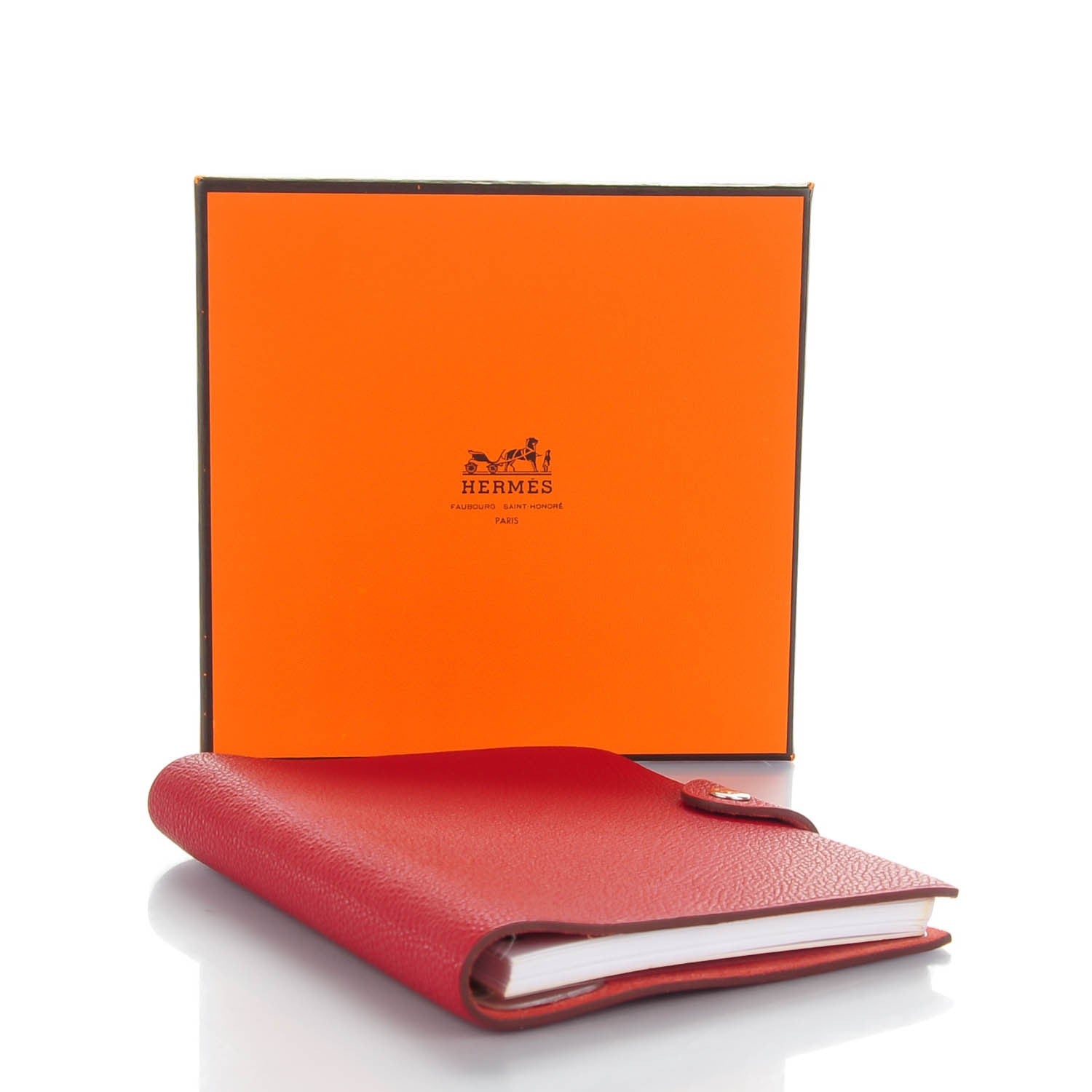 Hermes Togo Ulysse PM Notebook Cover Rouge Garance 7 of 7
