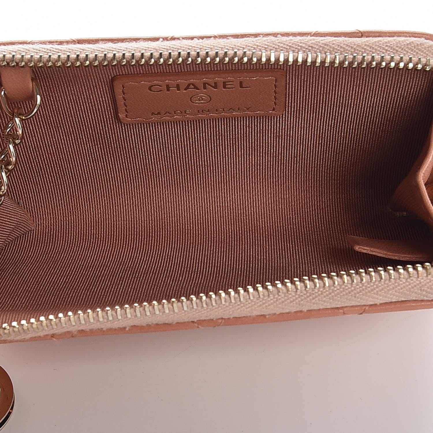 Chanel Lambskin Quilted Key Holder Case Pink 5 of 8
