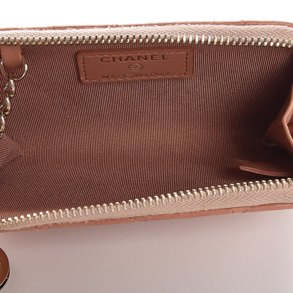 Chanel Lambskin Quilted Key Holder Case Pink 5 of 8