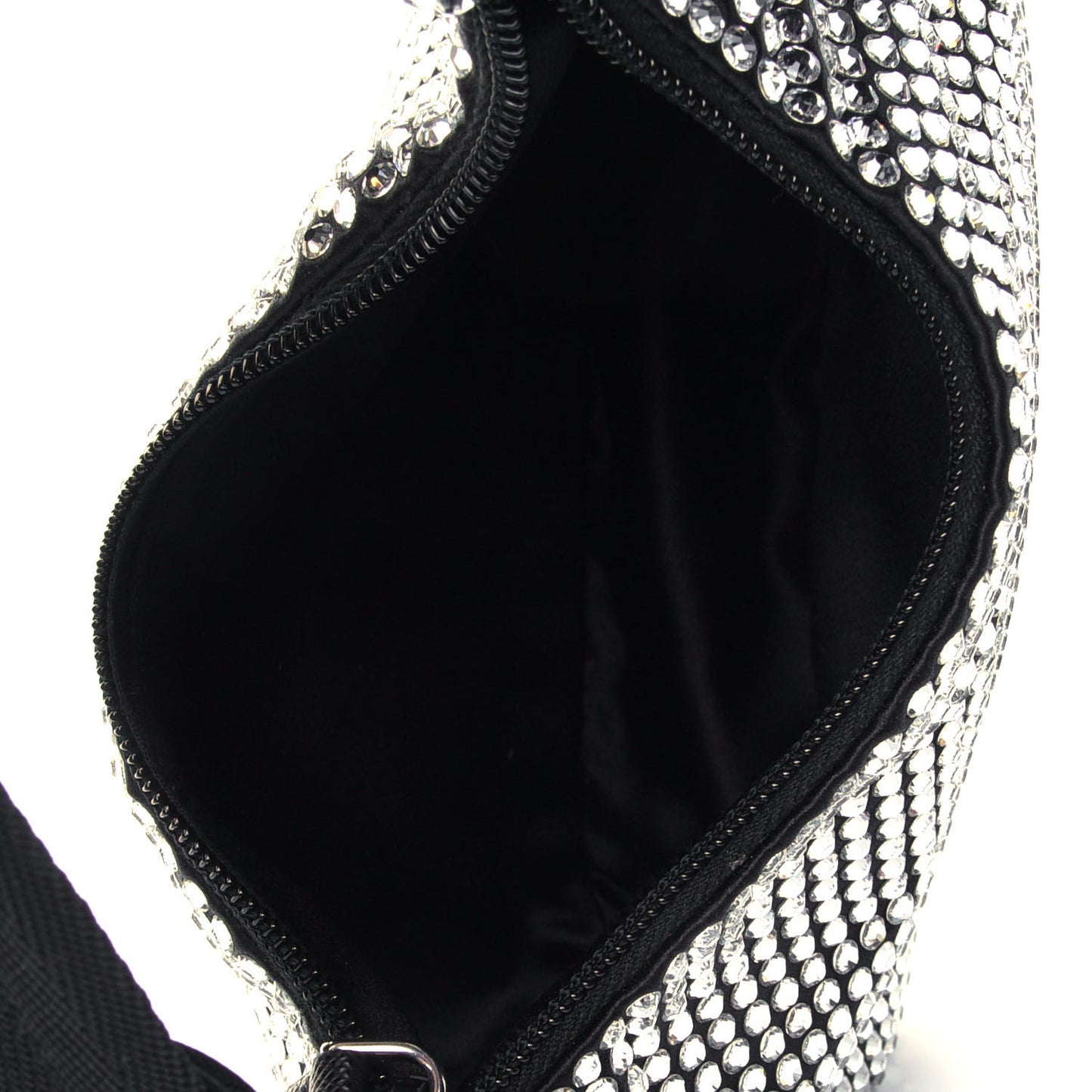 Satin Crystal Mini Re-Edition 2000 Bag Cristal