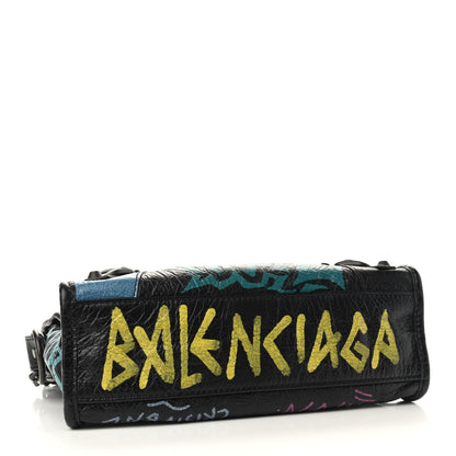 Balenciaga Agneau Arena Graffiti All Over Classic Hardware Mini City Black Multicolor 4 of 9