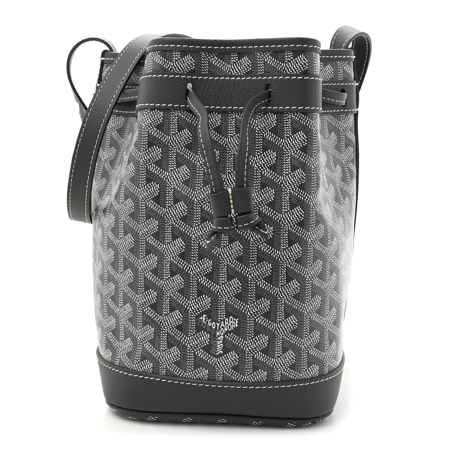 Goyardine Petit Flot Bucket Bag PM Grey