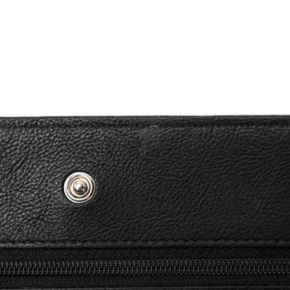 Chanel Crumpled Calfskin Quilted Wallet On Chain WOC So Black 15 of 17