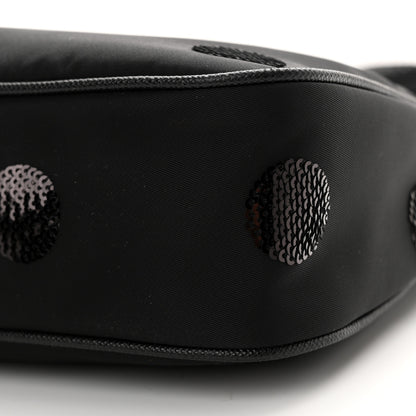 Prada Nylon Sequin Embellished Polka Dot Re-Edition 2005 Shoulder Bag Black 10 of 10