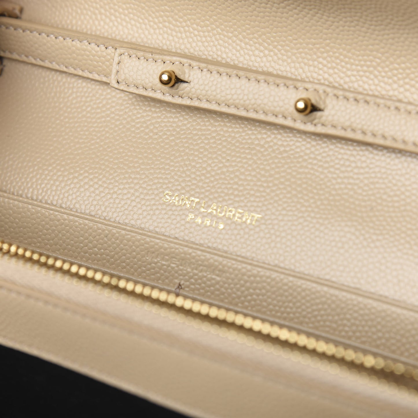 Grain De Poudre Matelasse Chevron Monogram Chain Wallet Nude Powder