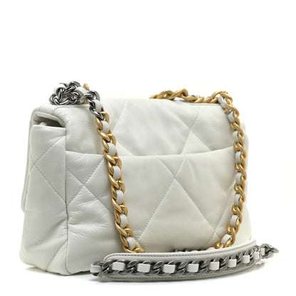Chanel Lambskin Quilted Medium Chanel 19 Flap White 3 of 15