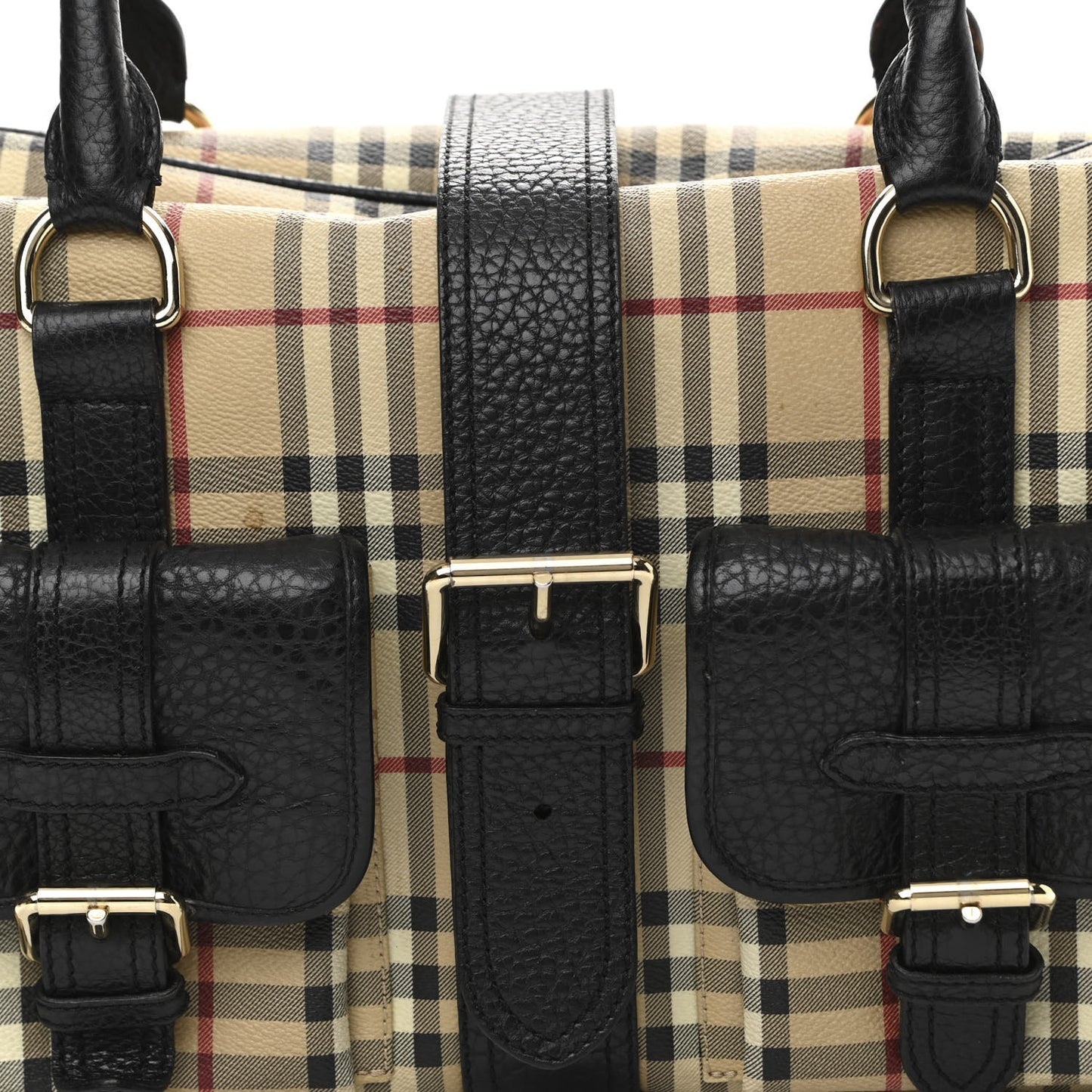 Haymarket Check Buckle Satchel Black