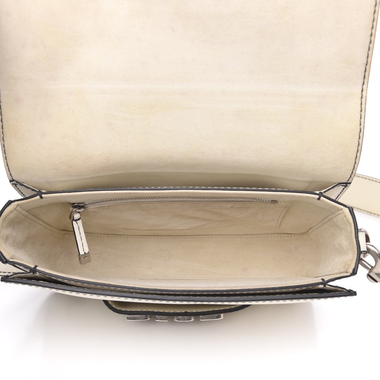 Smooth Calfskin Dio(r)evolution Flap Bag Off White