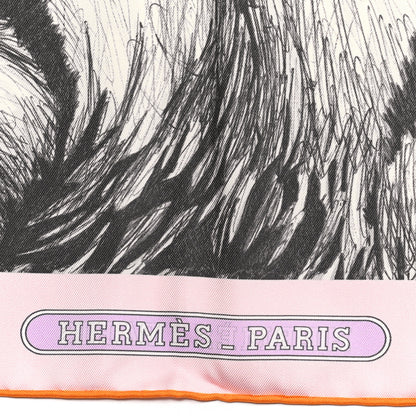 Hermes Silk Tiger Royal Double Face Scarf 90 Orange Rose Anthracite 2 of 4