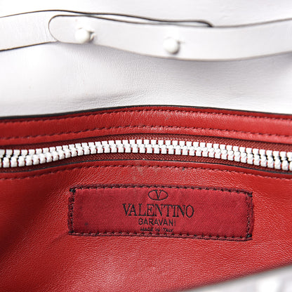 Valentino Garavani Lambskin Free Rockstud Spike Wallet on Chain Optic White 7 of 17