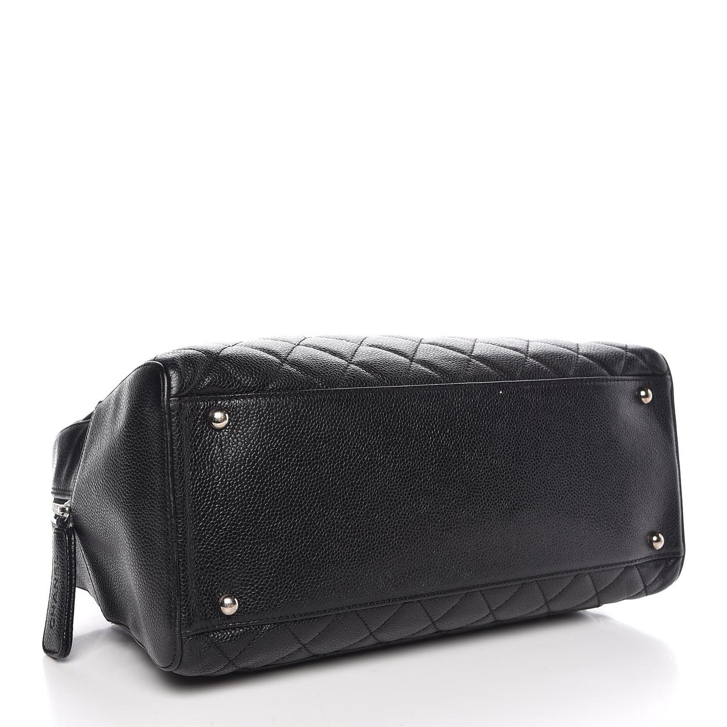 Caviar Quilted Bowler Black