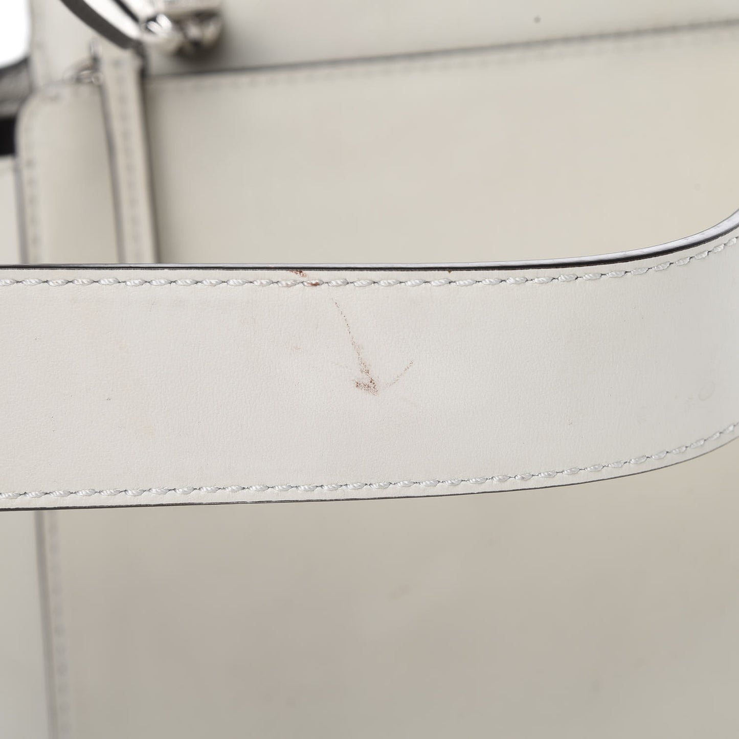 Vitello Baltico Dolce Shiny Nappa Lace Up DotCom Satchel White Parrot