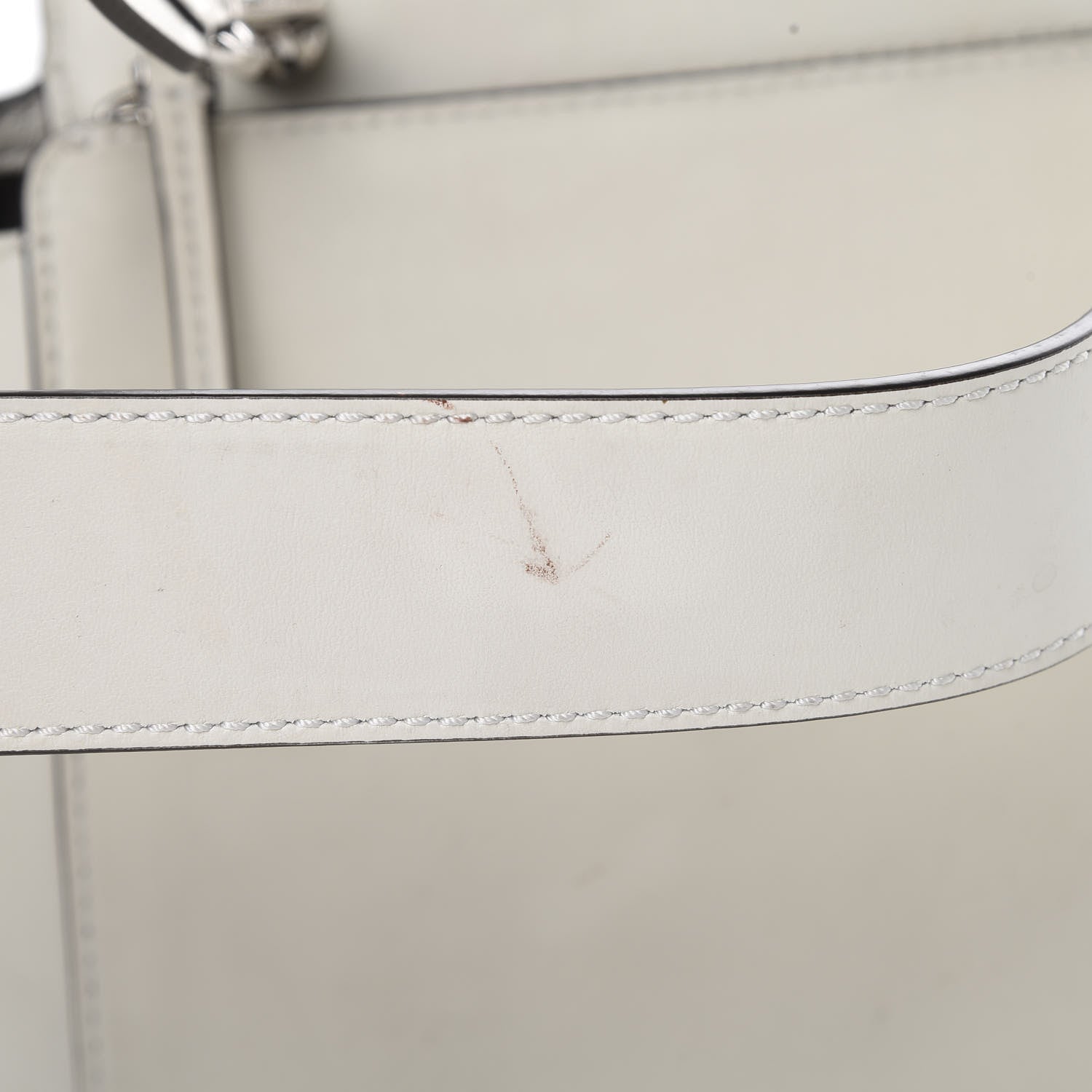 Fendi Vitello Baltico Dolce Shiny Nappa Lace Up DotCom Satchel White Parrot 14 of 16