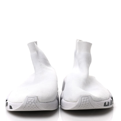 Balenciaga Neoprene Knit Mens Speed Graffiti Sneakers 46 White Black 2 of 9