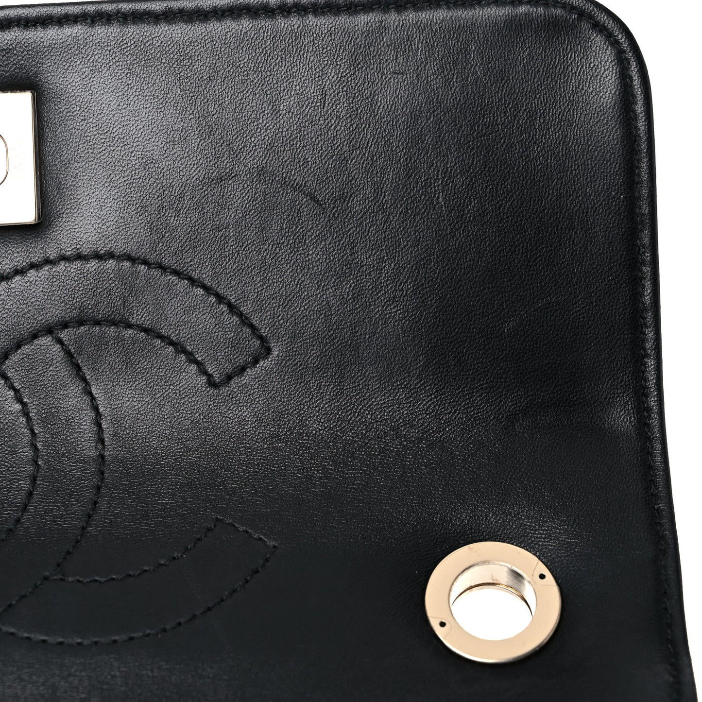 Lambskin Chevron Quilted Small Trendy CC Dual Handle Flap Bag Black