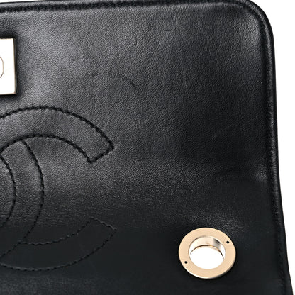 Chanel Lambskin Chevron Quilted Small Trendy CC Dual Handle Flap Bag Black 12 of 14