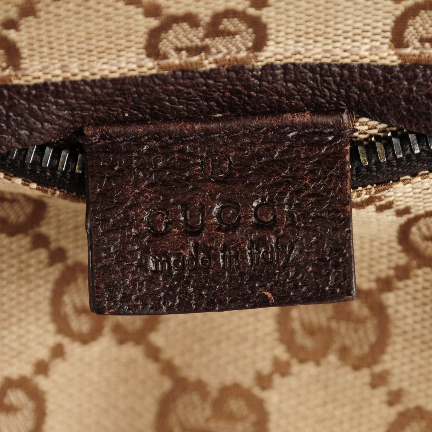 Monogram Web Belt Bag Dark Brown