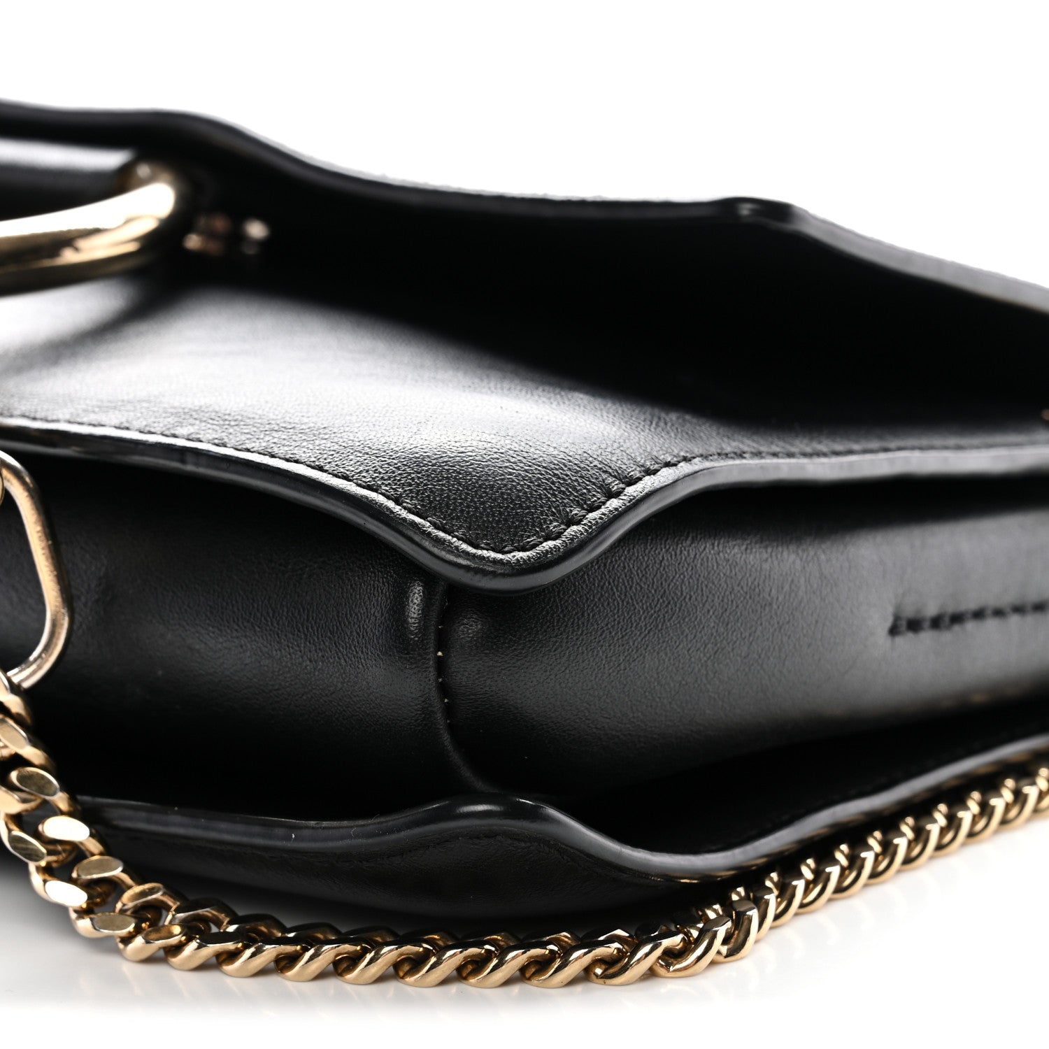 Chloe Suede Calfskin Small Faye Shoulder Bag Black 9 of 11