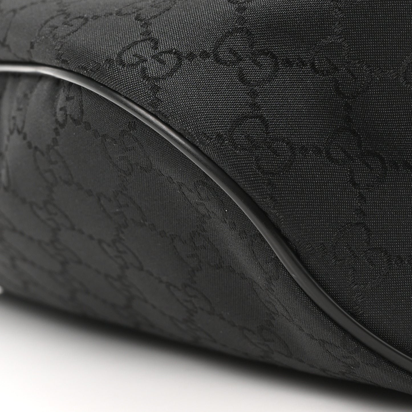 Nylon Monogram Fanny Pack Belt Bag Black