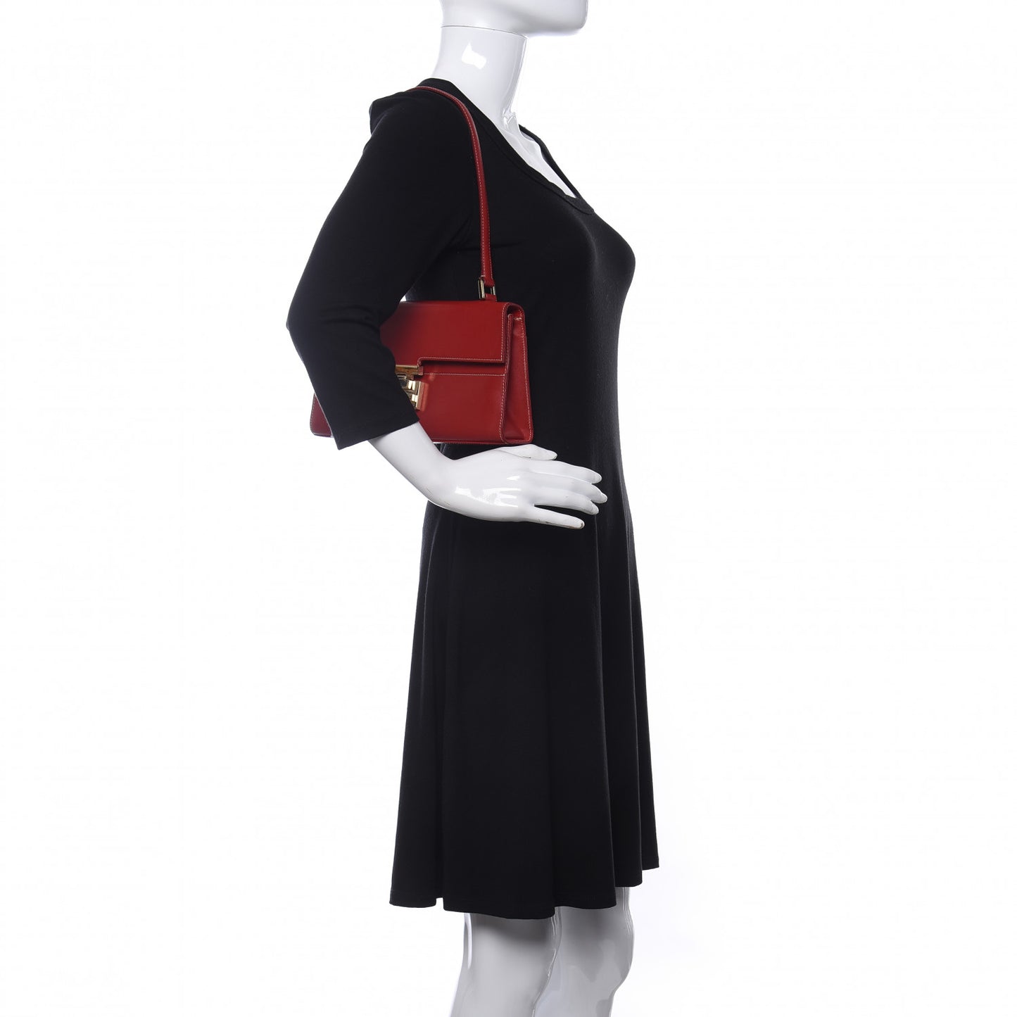 Calfskin Shoulder Bag Red