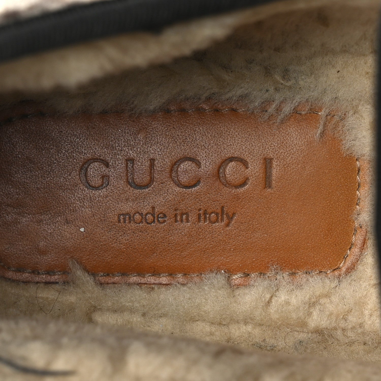 Gucci Covered Wool GG Monogram Womens Fria Horsebit Loafers 37.5 Beige Ebony Black Butterscotch 6 of 9
