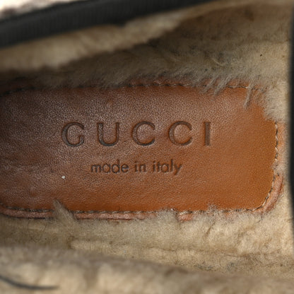 Gucci Covered Wool GG Monogram Womens Fria Horsebit Loafers 37.5 Beige Ebony Black Butterscotch 6 of 9