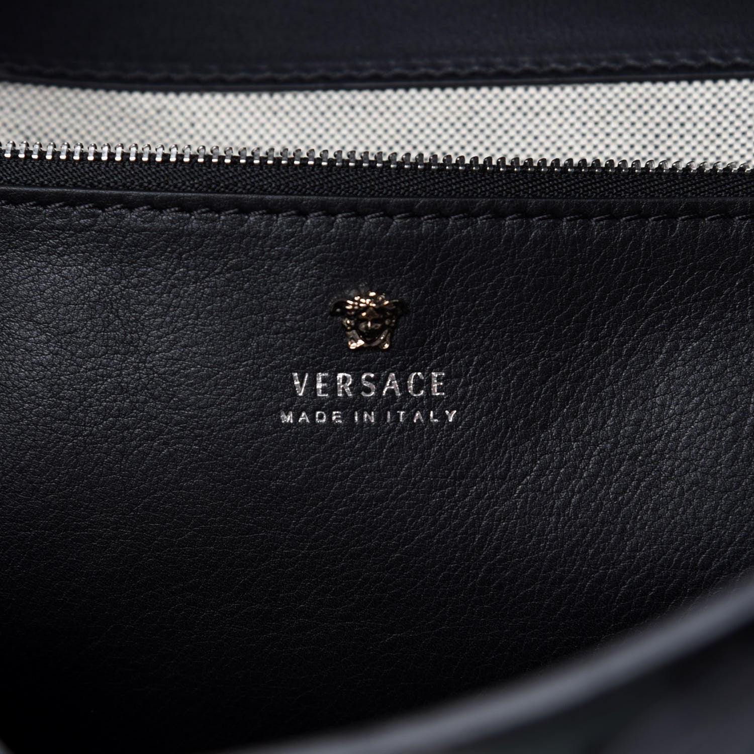 Versace Calfskin Large Palazzo Empire Bag Black Multicolor 10 of 11