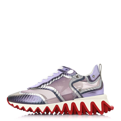 Christian Louboutin Transparent Mesh Patent Calfskin Sharkina Sneakers 37 Lilac Smoke 1 of 8