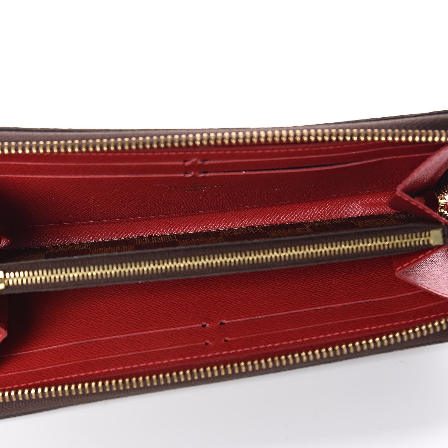 Louis Vuitton Damier Ebene Clemence Wallet Cherry 5 of 7