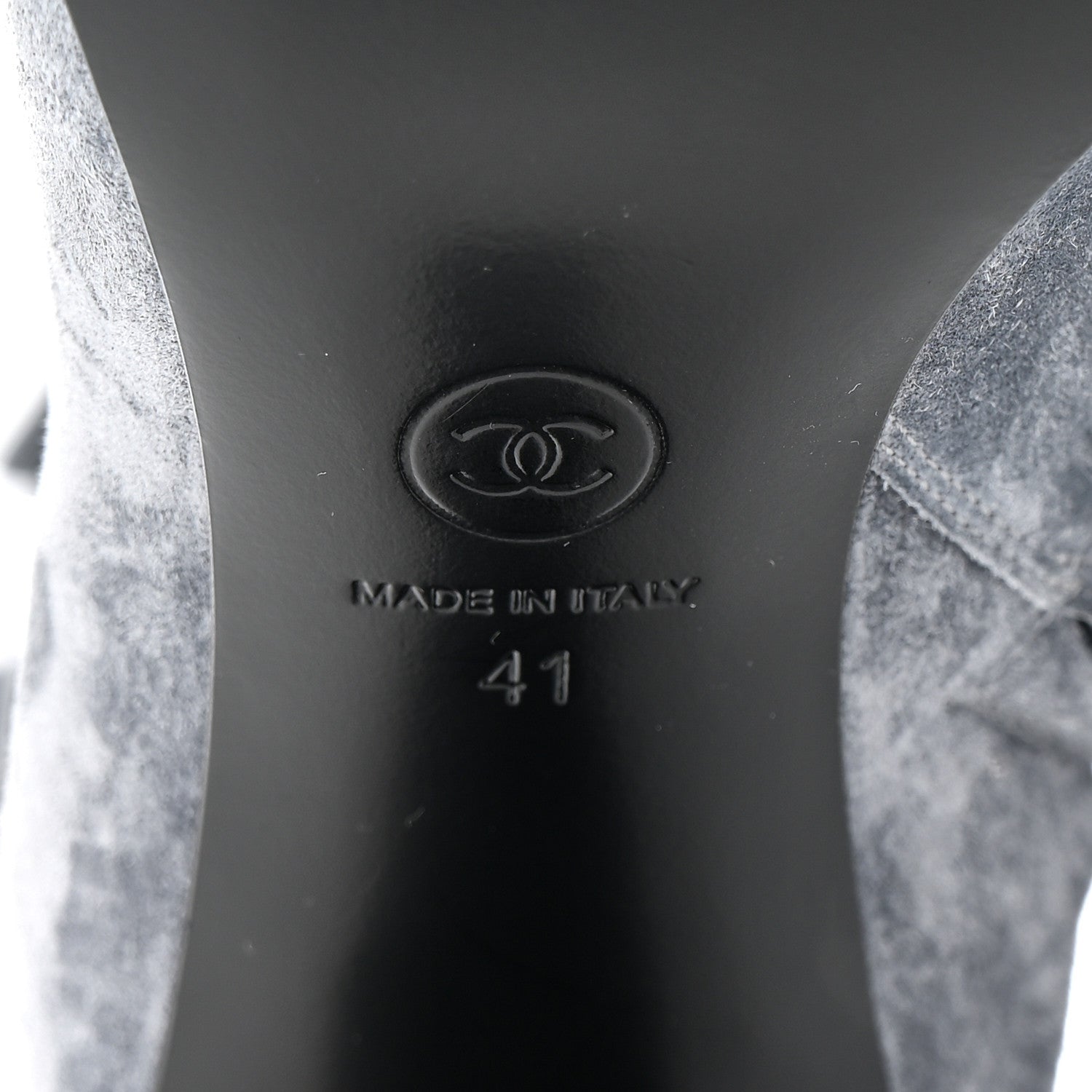 Chanel Suede High Boots 41 Grey 6 of 8