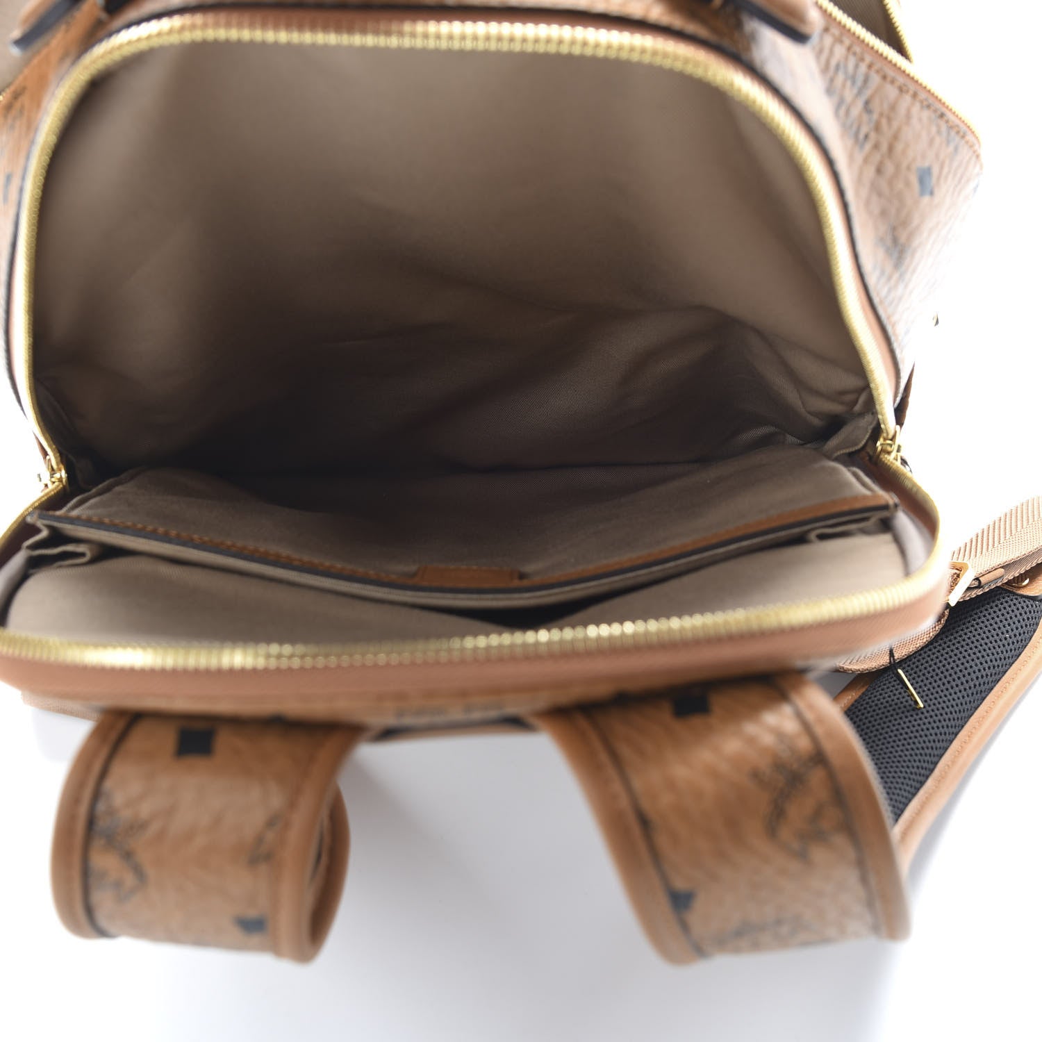 MCM Visetos Mens Medium Stark Backpack Cognac 5 of 10