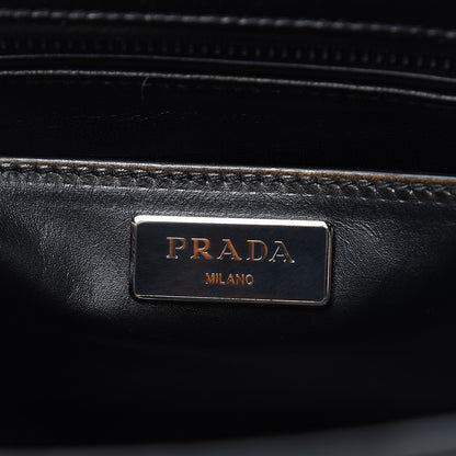 Prada Vitello Vintage Studded Sound Twin Pocket Satchel Ebano 6 of 17