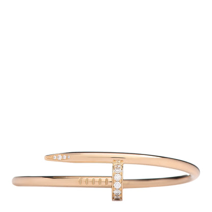 Cartier 18K Yellow Gold Diamond Juste Un Clou Bracelet 15 1 of 6