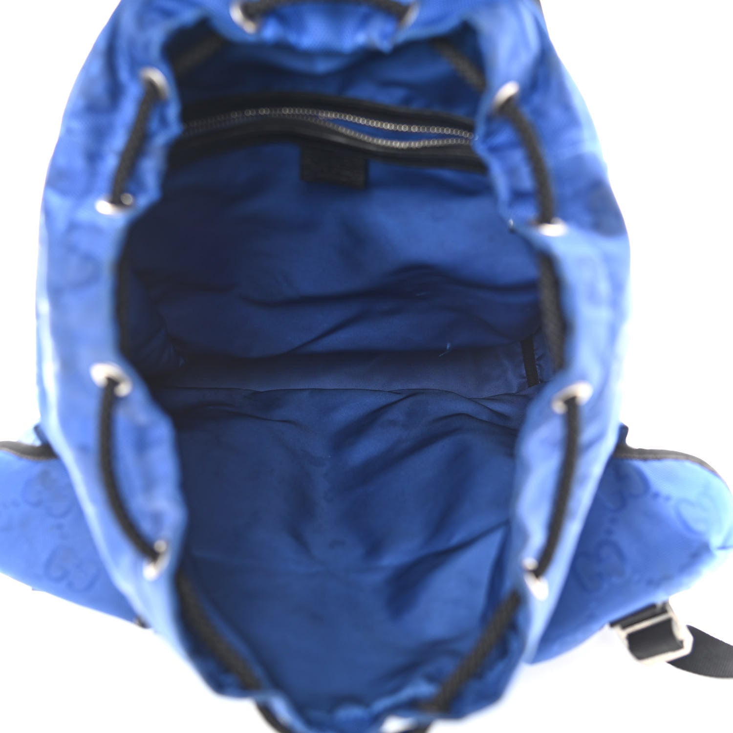 Gucci Econyl Nylon Monogram Off The Grid Utility Pocket Backpack Guilted Blue Black 5 of 10