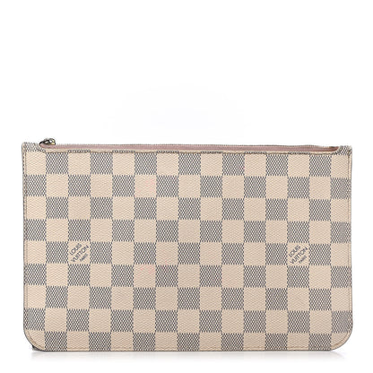 Louis Vuitton Damier Azur Neverfull MM GM Pochette Rose Ballerine 1 of 11