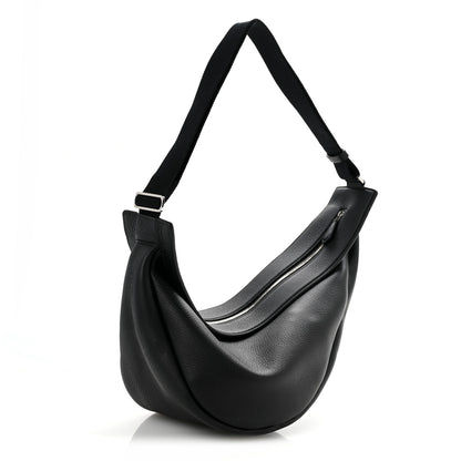 The Row Grained Calfskin Large Slouchy Banana Bag Black 3 of 10