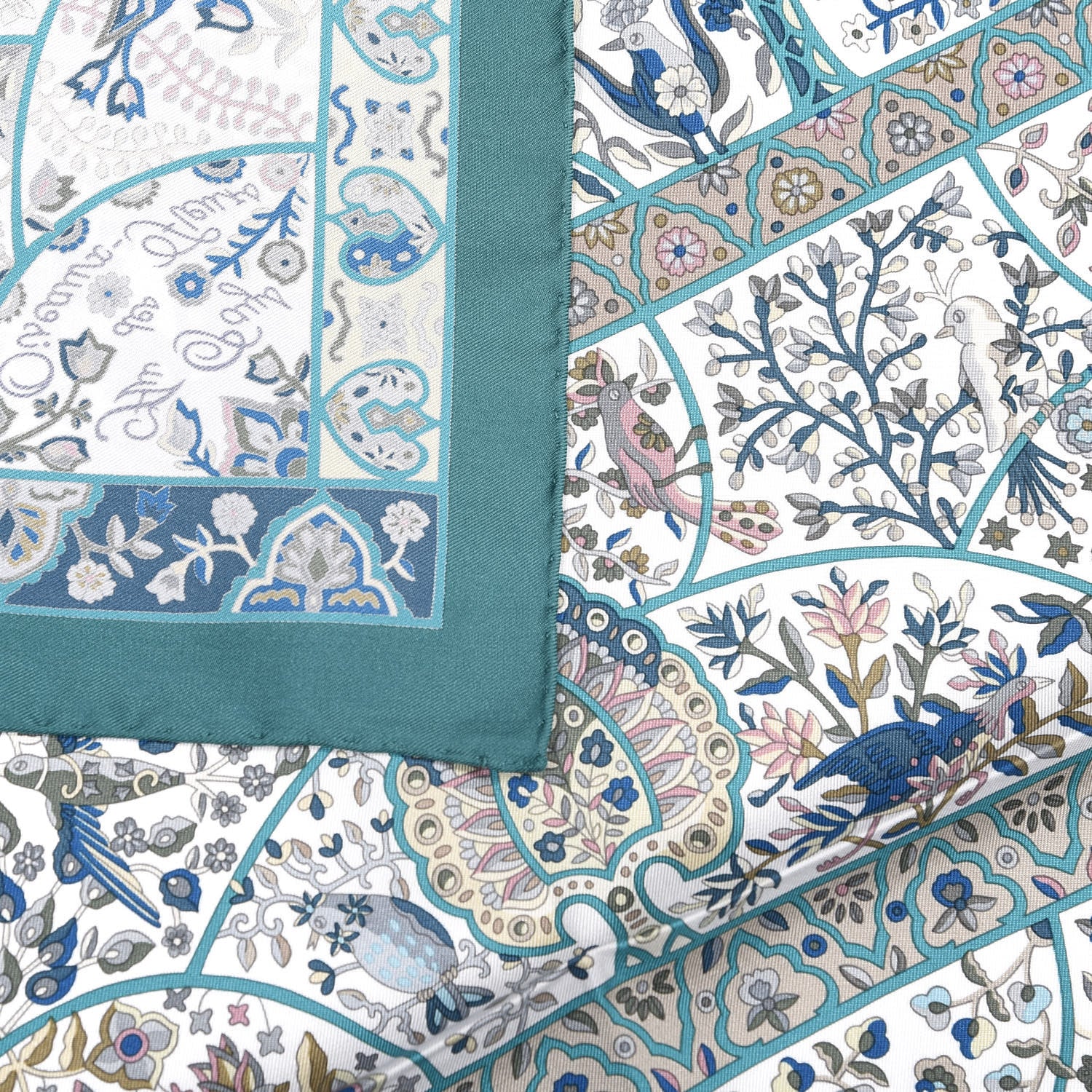 Hermes Silk Au Pays Des Oiseaux Fleurs Scarf 90 4 of 4