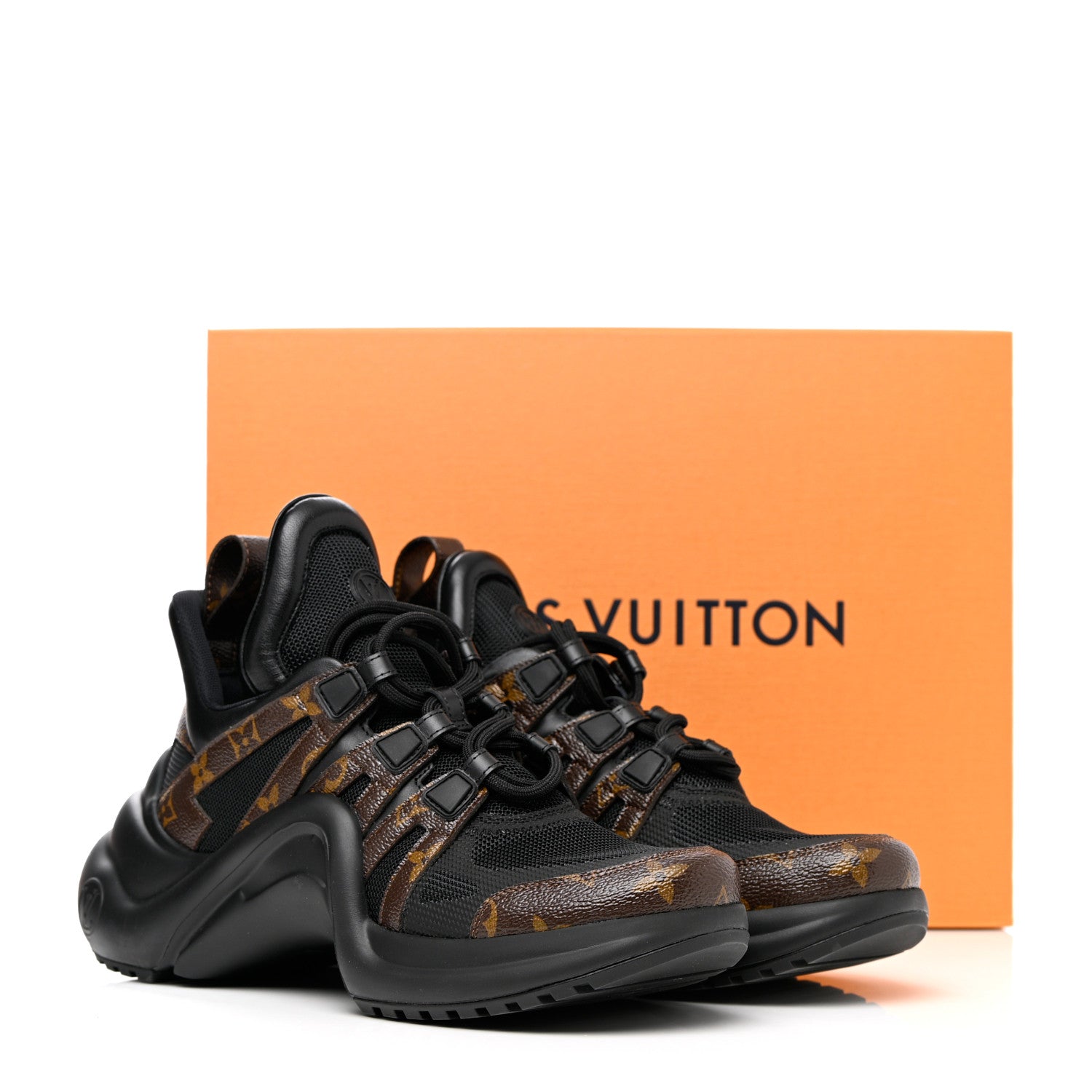Louis Vuitton Calfskin Patent Monogram LV Archlight Sneakers 39 Black 13 of 13